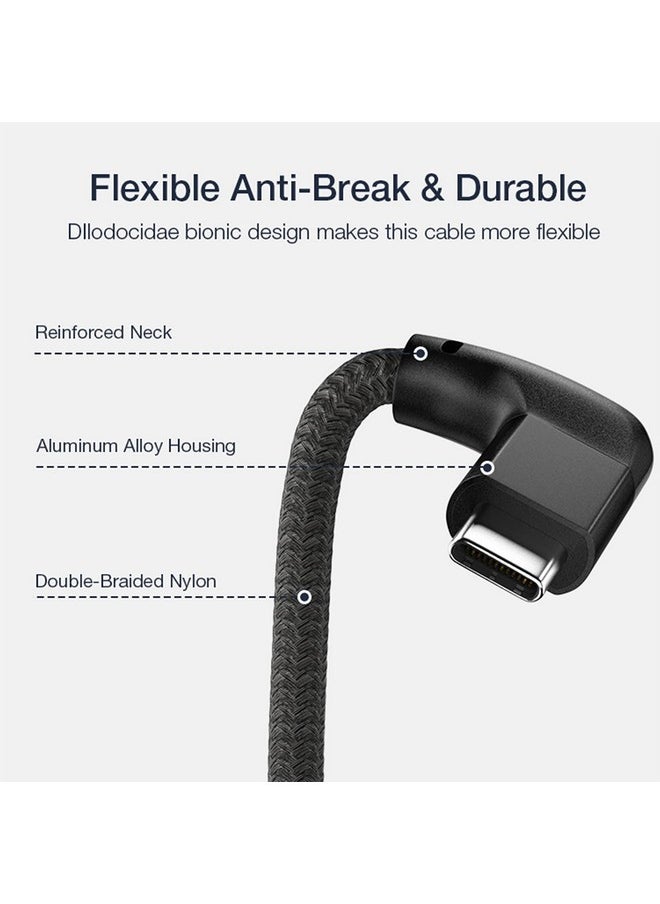 UseBean Right Angle Usb C Extension Cable 1.6Ft 90 Degree Usbc 3.2 Gen 2 20Gbps Male To Female Type C 4K Video Extender Cordfor Usb C Hub Dockmacbook Pro Airipad Pro 2020Nintendo Switch  - Image 4