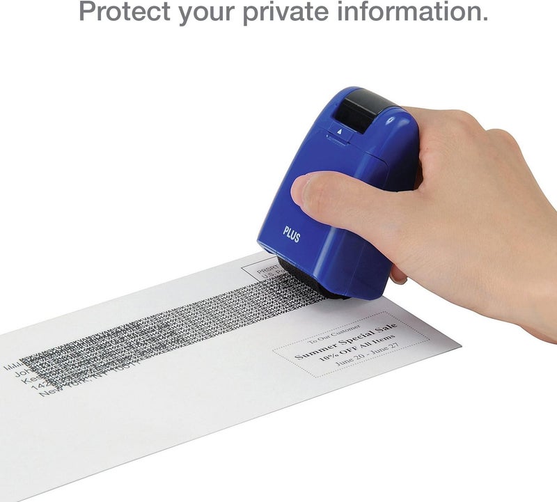 Plus Guard Your ID Identity Protection Stamp Roller - Identity Theft Prevention, Security Stamp Masker, Navy Blue (38028) - Image 2
