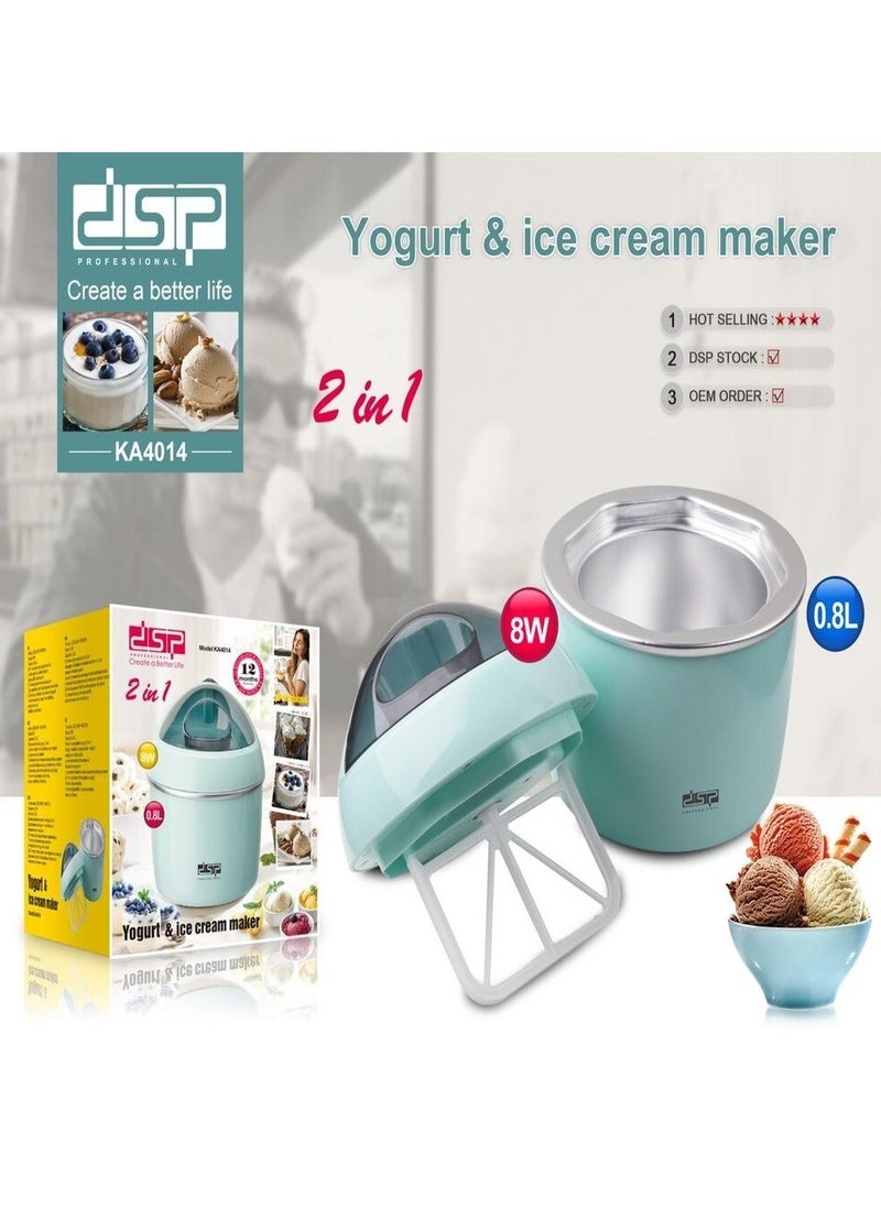 DSP - DSP 2 in 1 ice cream maker & yogurt maker KA4014 0.8L 8W - Image 1