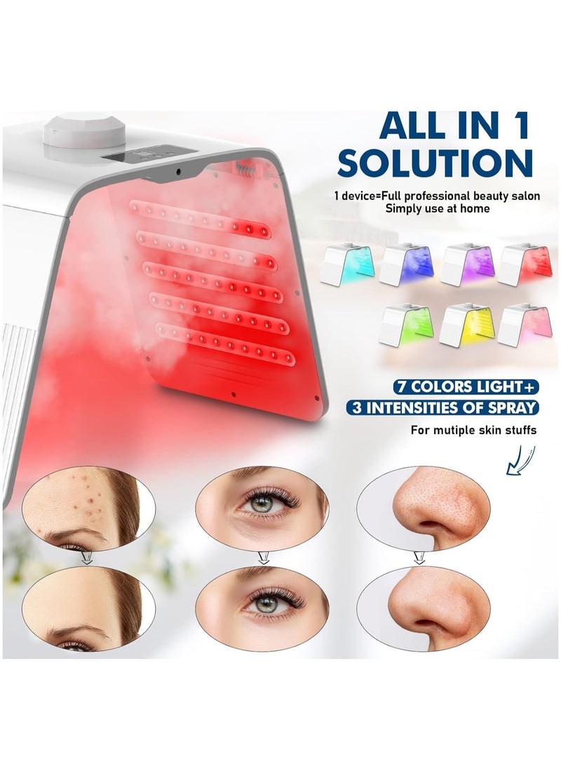 Ru syanl 7 in 1 Colourful LED Light Device with Spray Type for Face Professional Photon Spa and Massage tool  - Image 2