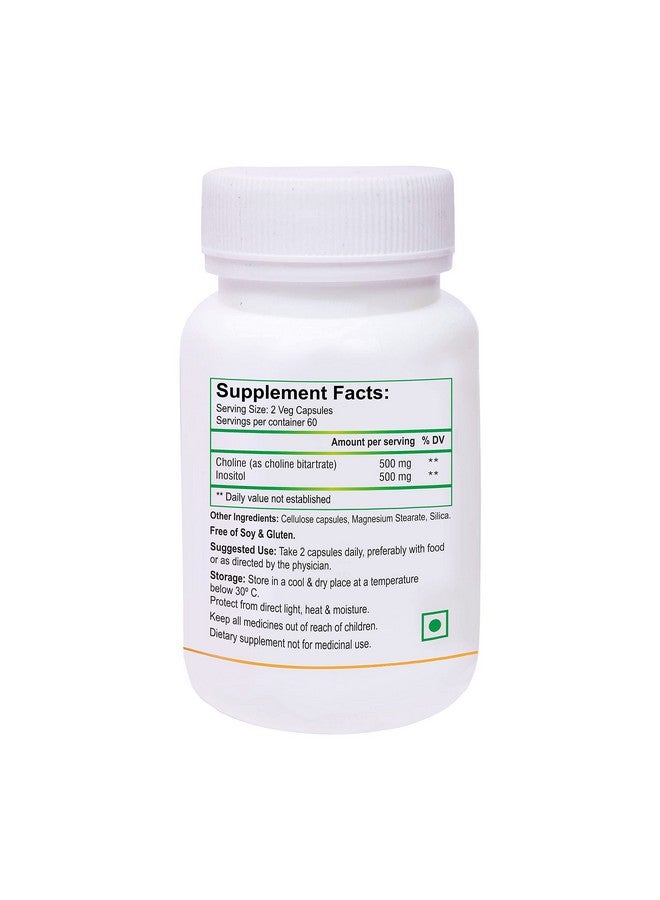 Biotrex Nutraceuticals Choline and Inositol 500mg - 60 Capsules (Pack of 2) - Image 3