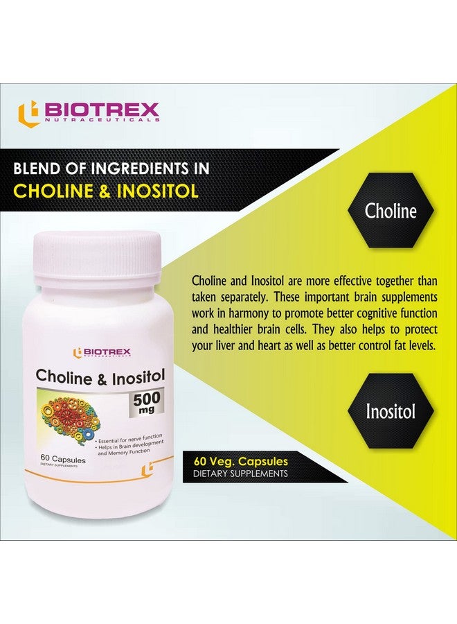Biotrex Nutraceuticals Choline and Inositol 500mg - 60 Capsules (Pack of 2) - Image 5