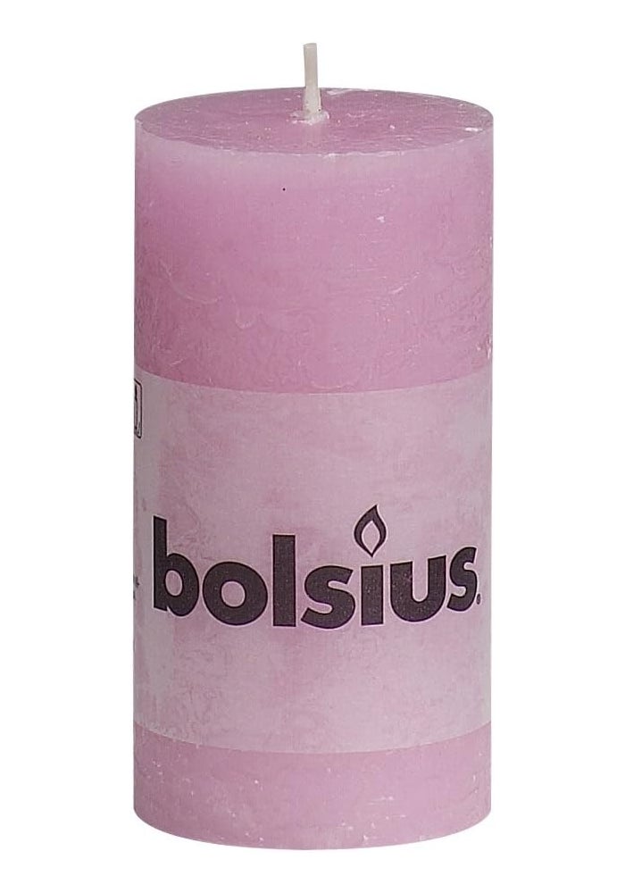 BOLSIUS Rustic Pink Pillar Candle