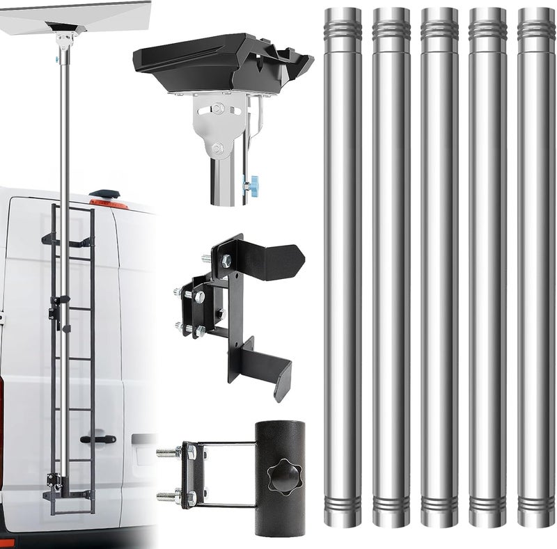 Ybervont Starlink Gen 3 Pole Mount Kit - Adjustable Design for Easy Installation & Optimal Signal Reception - High Load Capacity, Portable & Perfect for RV Ladder - Image 1