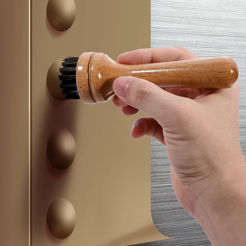 FOSHIO Rivet Brush for Vinyl Wrap, Graphics Reflective Film on Rivets, Wooden Washing and Cleaning Brush, Portable Cleaning Tool Household Items for Home Kitchen Office Car - Image 5
