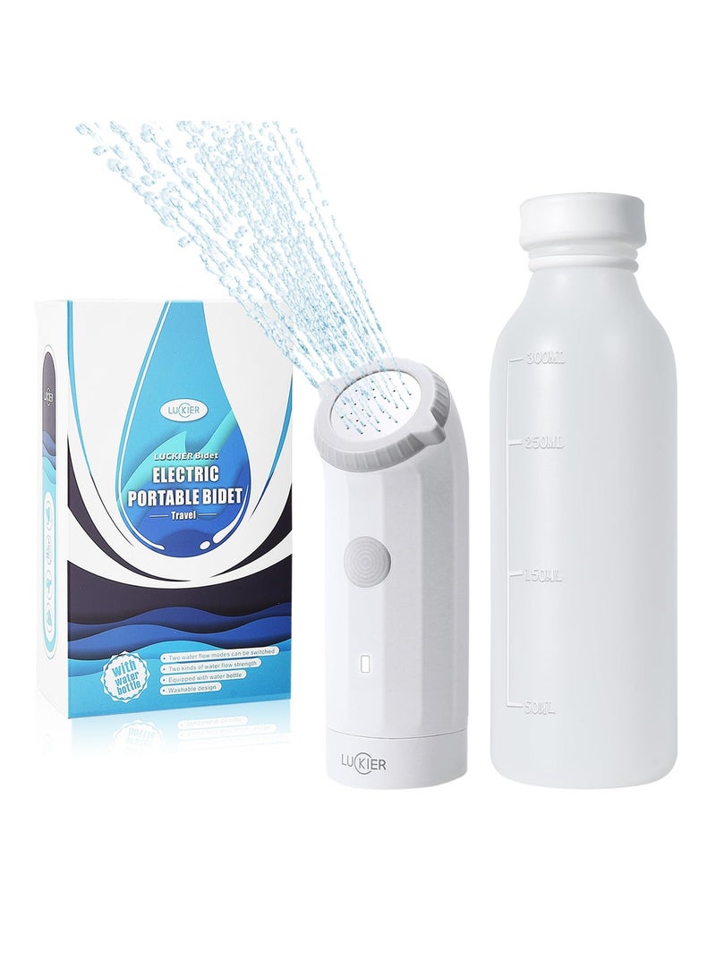 MAKS & CO. Portable Travel shattaf Handheld Personal Bidet Electric Mini Bidet Sprayer with 2 Water Pressure Levels for Personal Hygiene Cleaning/Soothing Postpartum Care/Baby Care/Outdoor Traveling - Image 1