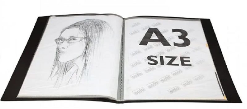 Peeplvalue Pack Of 4 A3 Size 40 Leaf Display File Deluxe Quality File And Folder For Big Drawing And Property Papers, Blue - Image 2