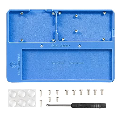 SunFounder RAB Holder for Raspberry Pi Breadboard Holder 5 in 1 Base Plate Compatible with Arduino Uno R4 Minima/WiFi/Uno R3/Mega R3, Raspberry Pi 5 4B 3B+ 3B 2 Model B and 400 800 Points Breadboard - Image 1