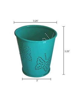 Elan ELAN Metal Decorative Butterfly Design Astral Tealight Candle Holder for Home Dcor, Office Decoration Items Gifting Votive Candle Stand (Set of 5, Aqua)  - Image 3