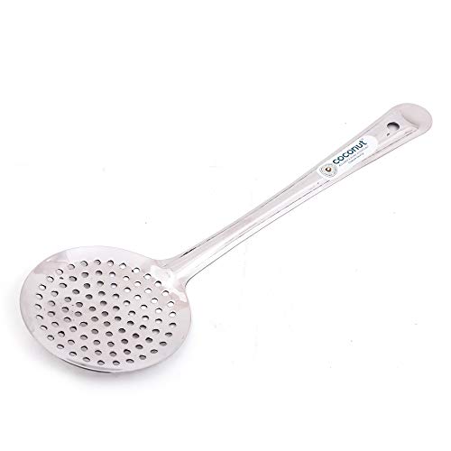 Coconut Stainless Steel Zara Basting Cooking Spoon/Laddle - Small- Diamater - 13 Inches - Image 1