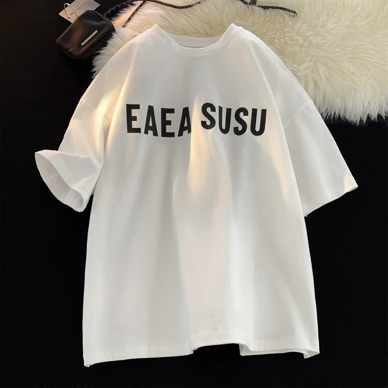 American Style Retro Short-Sleeved Men'S Summer Loose Clothes Heavy High Street Trendy Half-Sleeved Teenager 2023 New T-Shirt - Image 3