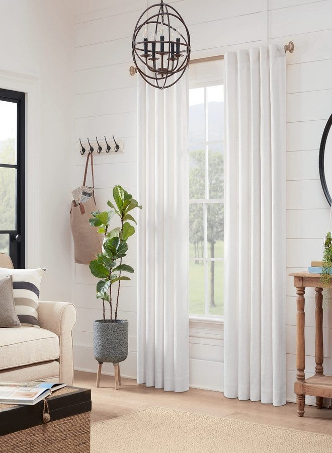 MODE Farmhouse Collection 1 1/8" Diameter Curtain Rod Set with Porch Doorknob Curtain Rod Finials and Steel Wall Mounted Adjustable Curtain Rod, Fits 36” to 72” Windows, Weathered Oak - Image 3