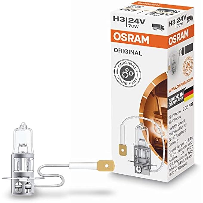 OSRAM H3 Pk22S Original Faltschachtel Halogen Headlight Lamp With Folding Box 24V 70W - Image 1