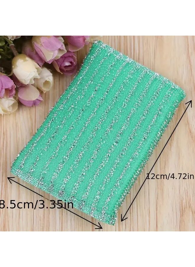 4pcs Heavy Duty Reusable Kitchen Sponges Random Colors Double Sided Scrub Pads Machine Washable - Image 5