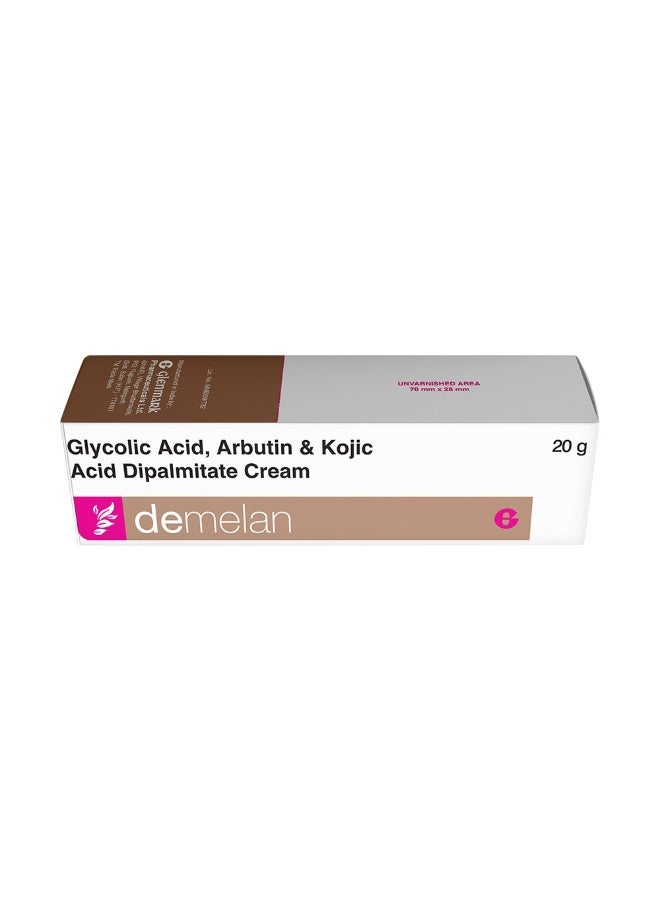 Demelan Glycolic Acid, Arbutin & Kojic Acid Dipalmitate Cream 20g - Image 1