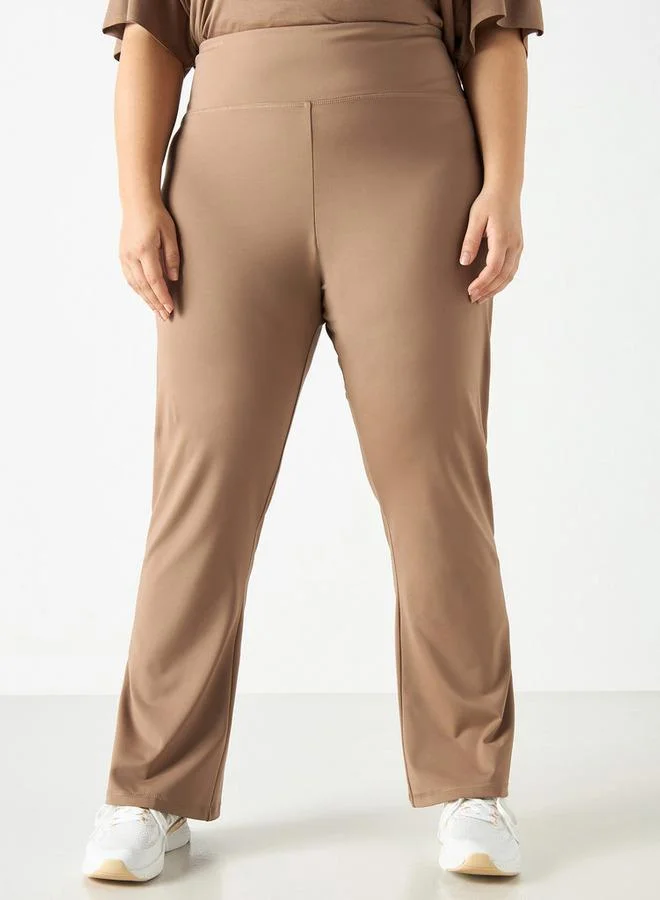 ADOT by Splash Flared Leggings with Elasticated Waistband