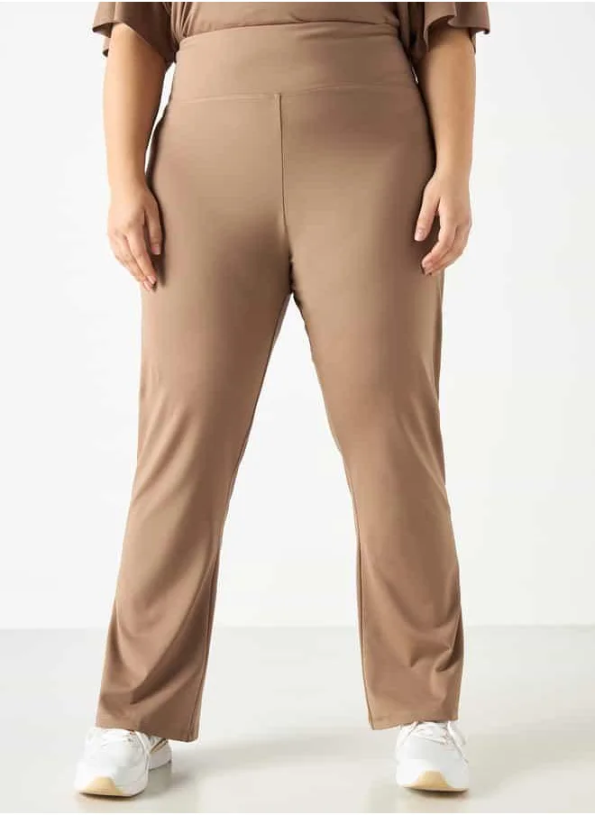ADOT by Splash Flared Leggings with Elasticated Waistband
