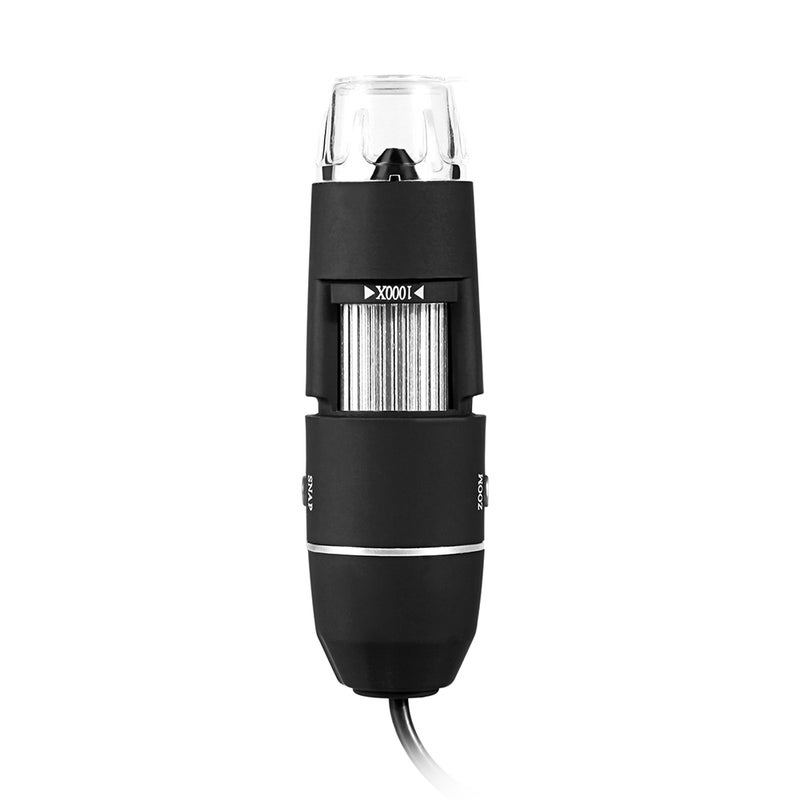 مجهر رقمي محمول USB2.0 1000x منظور إلكتروني 8 إضاءات LED 2 مليون بكسل كاميرا مجهر مكبر عملي أسود - Image 5