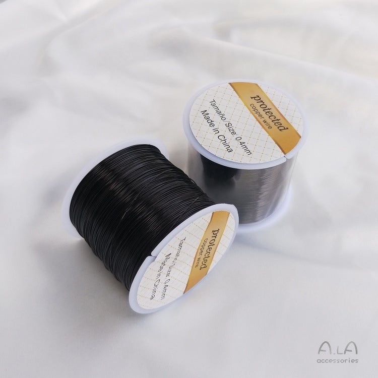 14K Gold-Filled Soft Copper Wire for DIY Jewelry Black 0.4mm 100 m/roll Black 0.4mm 100 m/roll