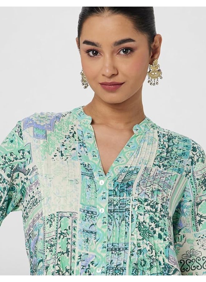 BIBA Women Rayon  Viscose Straight Fit KurtA 2XL - Image 3