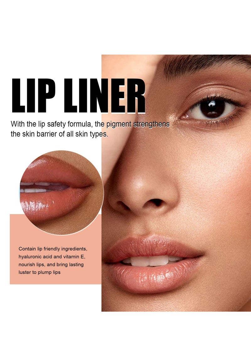 أوليبولا Peel Off Lip Liner Stain,Lip Liner Peel Off Lip Liner With Matte Finish, Long Lasting Lip Stain Peel Off Waterproof Plumps Up Lip Colour Lip Liner, Natural Instant Peel Off Lip Stain Set - Image 5