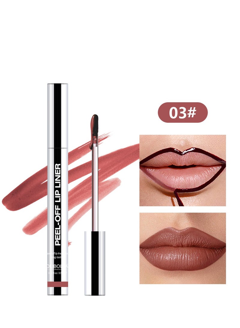 أوليبولا Peel Off Lip Liner Stain,Lip Liner Peel Off Lip Liner With Matte Finish, Long Lasting Lip Stain Peel Off Waterproof Plumps Up Lip Colour Lip Liner, Natural Instant Peel Off Lip Stain Set - Image 1