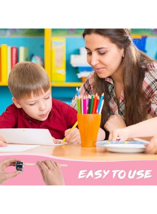 براية أقلام رصاص وتلوين بغطاء للحماية، متعددة الألوان، عملية وصغيرة الحجم، مثالية للمدرسة والمكتب والرسم –(قطعتين) - Image 5