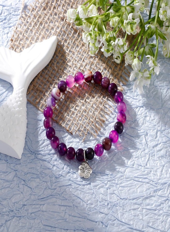 Fullrainbow Ohana Bracelet - Ohana Means Family, Family Gifts, Modern Natural Stone Stretch Bracelet - P Ohana Bracelet - Image 4