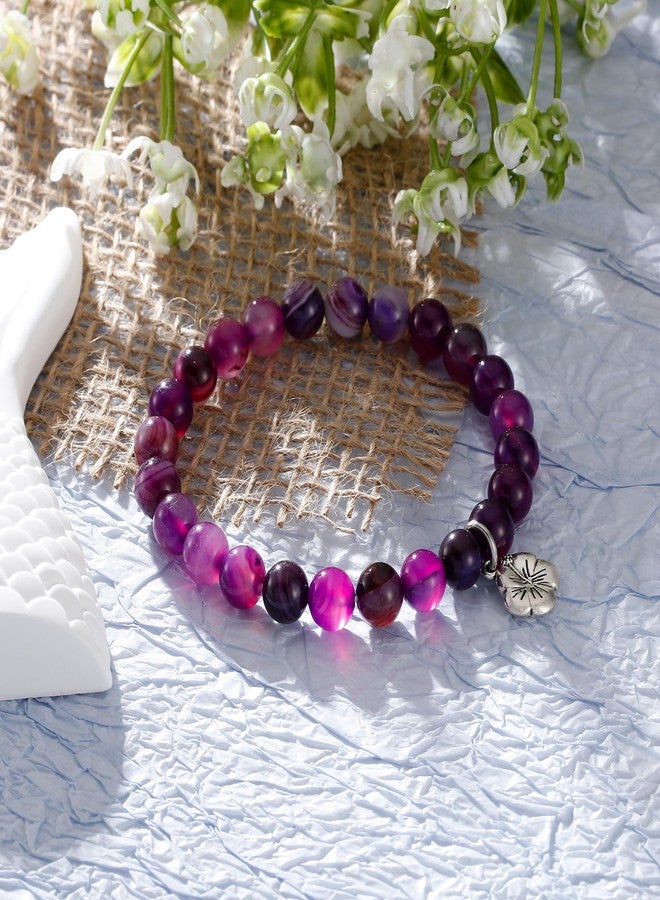 Fullrainbow Ohana Bracelet - Ohana Means Family, Family Gifts, Modern Natural Stone Stretch Bracelet - P Ohana Bracelet - Image 5