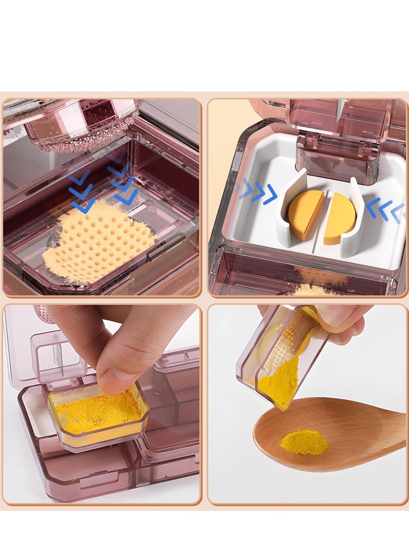 general Daily Pill Organizer, 3 in 1 Pill Divider, Pill Cutter, Pill Splitter, Pill Crusher, Travel Purse Pill Box Container, Combined Pill Case to Hold Vitamins, Cod Liver Oil - Image 4