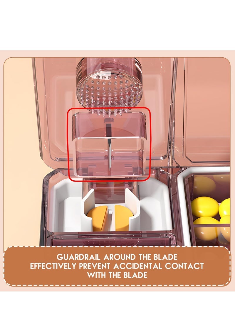 general Daily Pill Organizer, 3 in 1 Pill Divider, Pill Cutter, Pill Splitter, Pill Crusher, Travel Purse Pill Box Container, Combined Pill Case to Hold Vitamins, Cod Liver Oil - Image 2