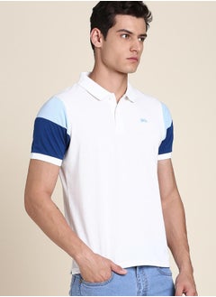 Dennis Lingo Men's White Regular Fit Polo T-shirt  - Image 1