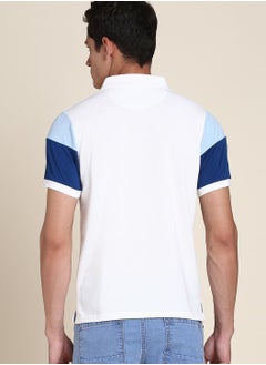Dennis Lingo Men's White Regular Fit Polo T-shirt  - Image 3