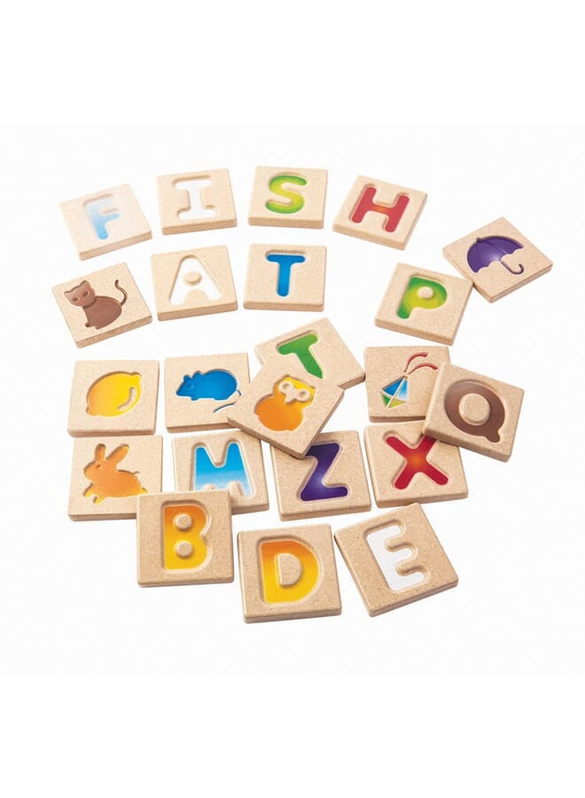 Raxoom Wooden Alphabet A Z Gradient Multicolor - Image 1