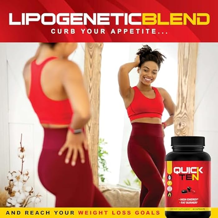 Nutriment كويك تن - أفضل حبوب فقدان الوزن - معزز طبيعي لعملية الأيض، مثبط للشهية، حبوب حرق الدهون - حبوب حمية مميزة للنساء والرجال - مزيج للطاقة والتركيز - 60 كبسولة - Image 5