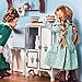 The Queen's Treasures THE QUEENS TREASURES 18 Inch Doll Furniture 1930s American Style Vintage Wooden Icebox for Kitchen Food Storage Fits 18 Inch American Girl Dolls - Image 4