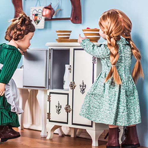 The Queen's Treasures THE QUEENS TREASURES 18 Inch Doll Furniture 1930s American Style Vintage Wooden Icebox for Kitchen Food Storage Fits 18 Inch American Girl Dolls - Image 5