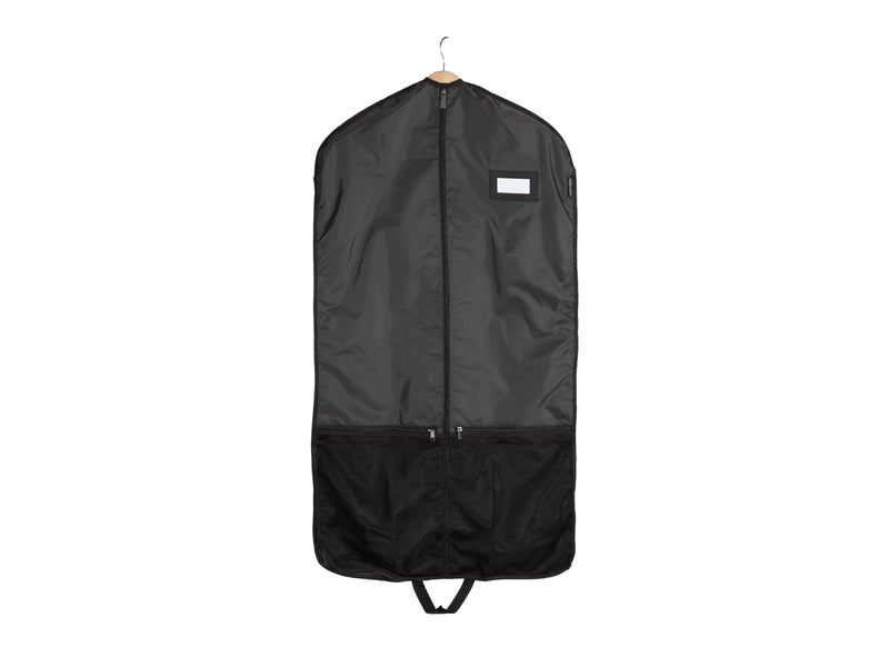 Covermates Keepsakes Deluxe Garment Bag Set - Premium Polyester - Full Length Zipper - ID Window - Carrying Handles - Stowaway Pouch - Closet Storage, Black - Image 1