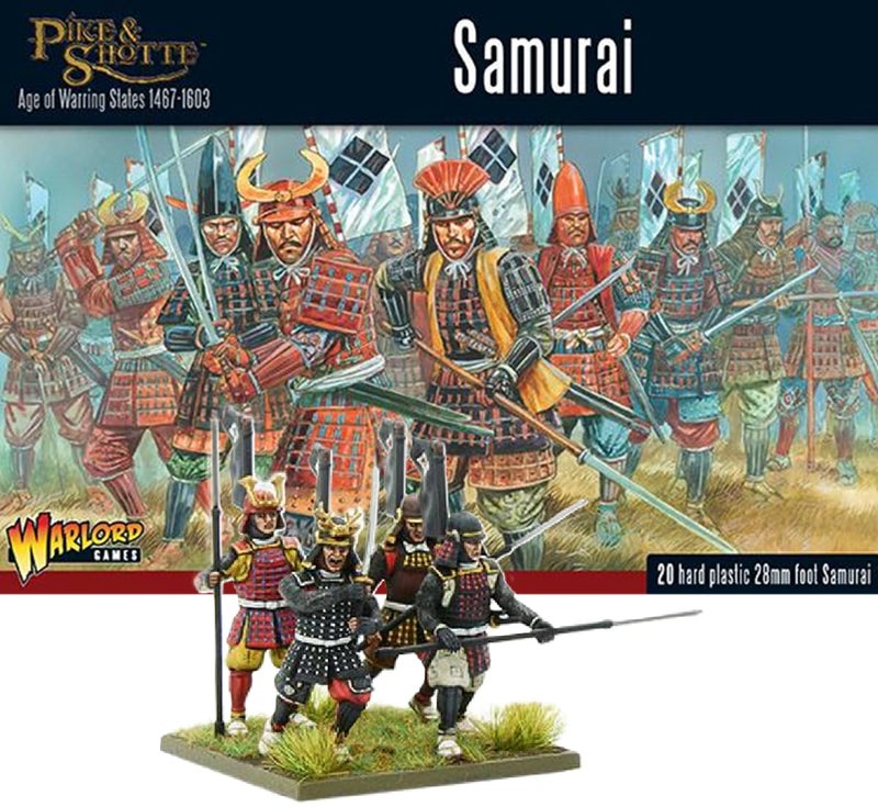 WARLORD GAMES Samurai Infantry - 28mm Scale Plastic Miniatures for Pike & Shotte by Warlord Games - Highly Detailed Miniatures for Table-top Wargaming - Image 1