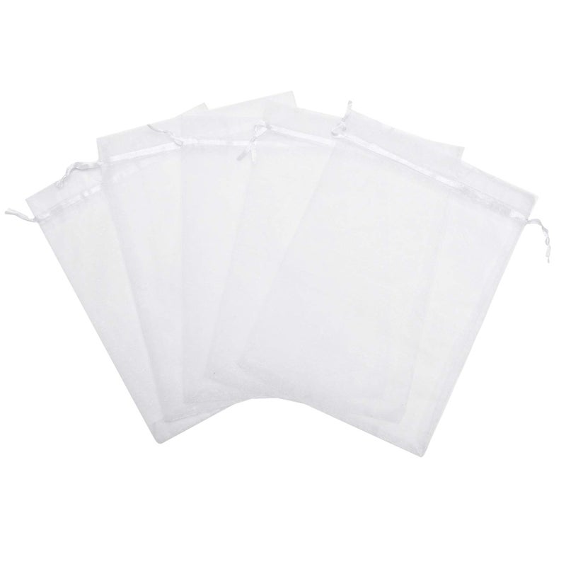 Volanic 50PCS 6X9 Inch (17X23 CM) Sheer Drawstring Organza Gift Bag for Jewelry Party Wedding Favor Candy Mini Bottle Samples Display - Image 4
