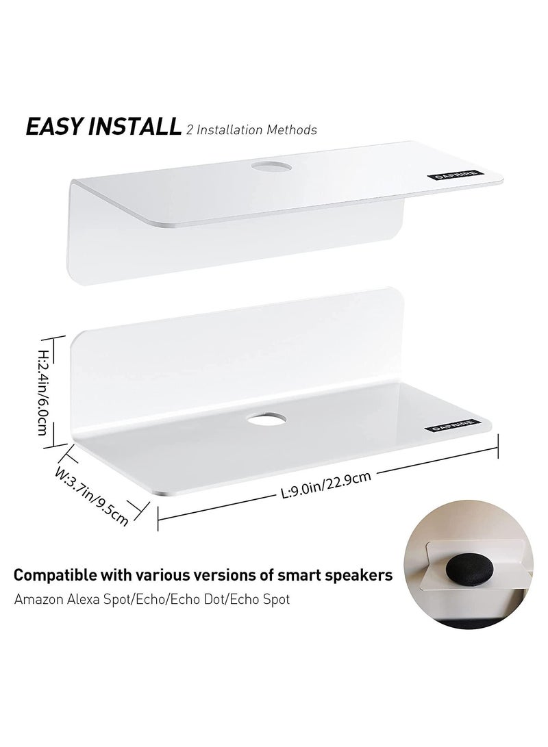 Eworld Pack of 2 Clear Acrylic Floating Wall Shelves for jewelry and Decorative stuff - Image 3