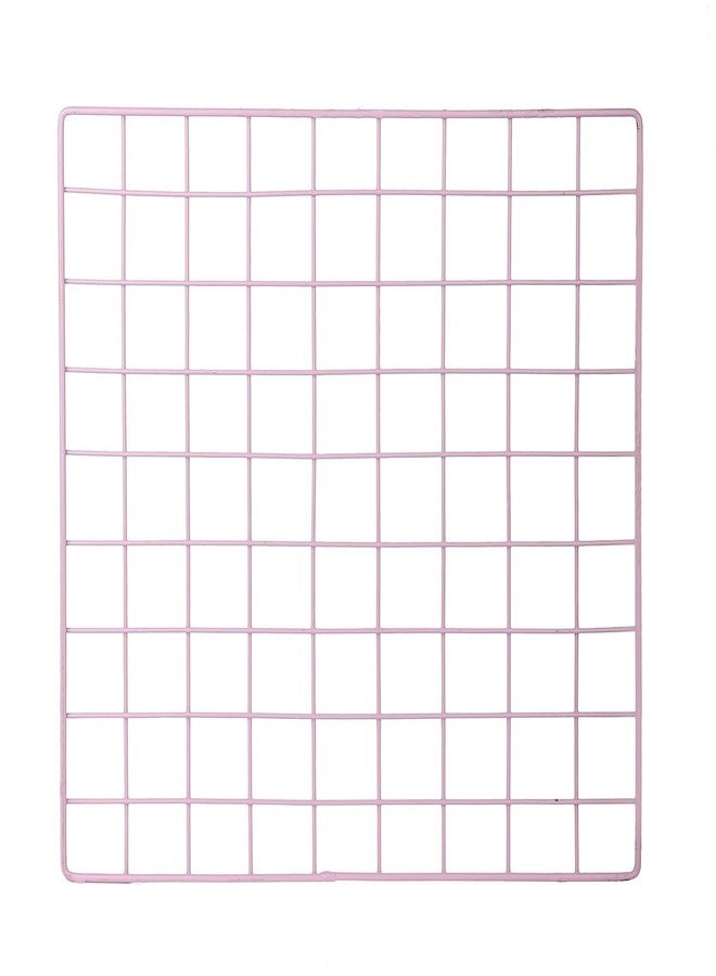 Pixie Daisy Metal Photo Frame Display Grid Wall Mount Picture Organizer,Mesh Frame Grid,Multi-Color Hanging Frame|Clip Holder Photo Frame|Moments Photo|Deginer Wall Décor for Home|30&30cm| (Pink) - Image 1