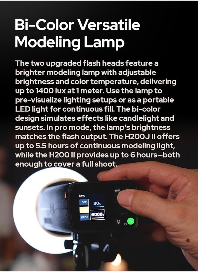 Godox - Godox AD200Pro AD200 pro II Flash Strobe,200Ws 1/512~1/1,1/8000 HSS, 0.01-1.8s Recycle Time, 2980mAh Battery,2.4G Wireiess X System,Bare Bulb/Speedlite Fresnel Flash Head (AD200 AD200Pro Upgraded) - Image 1