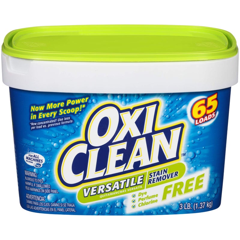 OxiClean Versatile Stain Remover Free, 3 lbs, Pack of 4 - Image 1