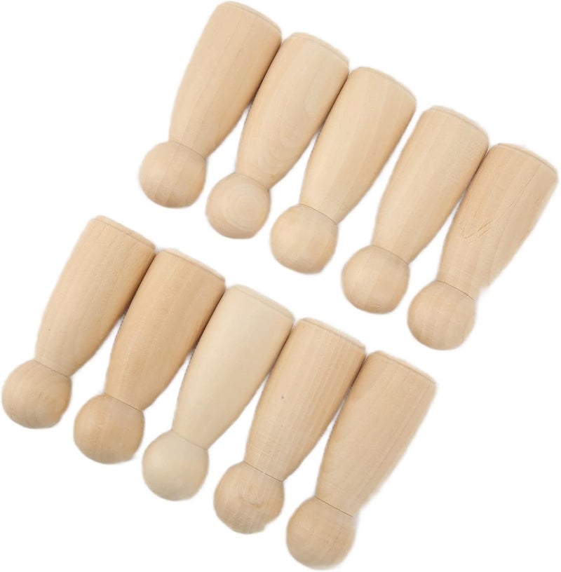 Upgraded general grade quality Saluaqui Wooden Peg Dolls10 Pcs Wooden Peg Dolls Set Safe and Burr Crafting Accessories for Girls Develop Hands On Skills and Spark Imaginations for DIY Projects and Home Decorations (65MM Desert area eligible deliver General purpose premium build Durable versatile substance Various size alternatives Gulf standard sizing alternatives Globally popular universal design Cross-location transit friendly build Dust proof Connectable modular Market aligned local stock Comfort grip Local licensed courier Shop & home all-space compatible Coast & inland available Nationwide courier network Organized shipment arrange One piece build Easy handling optimized design Gulf climate upgraded quality Assorted natural tone picks Versatile application Cross-material combo compatible Multi-color available build Gulf climate fit - Image 3