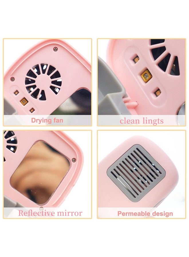 Becoolpet Toothbrush Travel Cover, Toothbrush Travel Case With Air Drying Function, Rechargeable Portable Toothbrush Travel Container With Holder For Household And Travel - Pink - Image 4