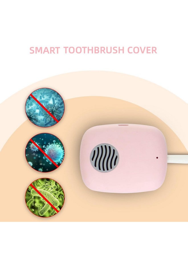 Becoolpet Toothbrush Travel Cover, Toothbrush Travel Case With Air Drying Function, Rechargeable Portable Toothbrush Travel Container With Holder For Household And Travel - Pink - Image 2