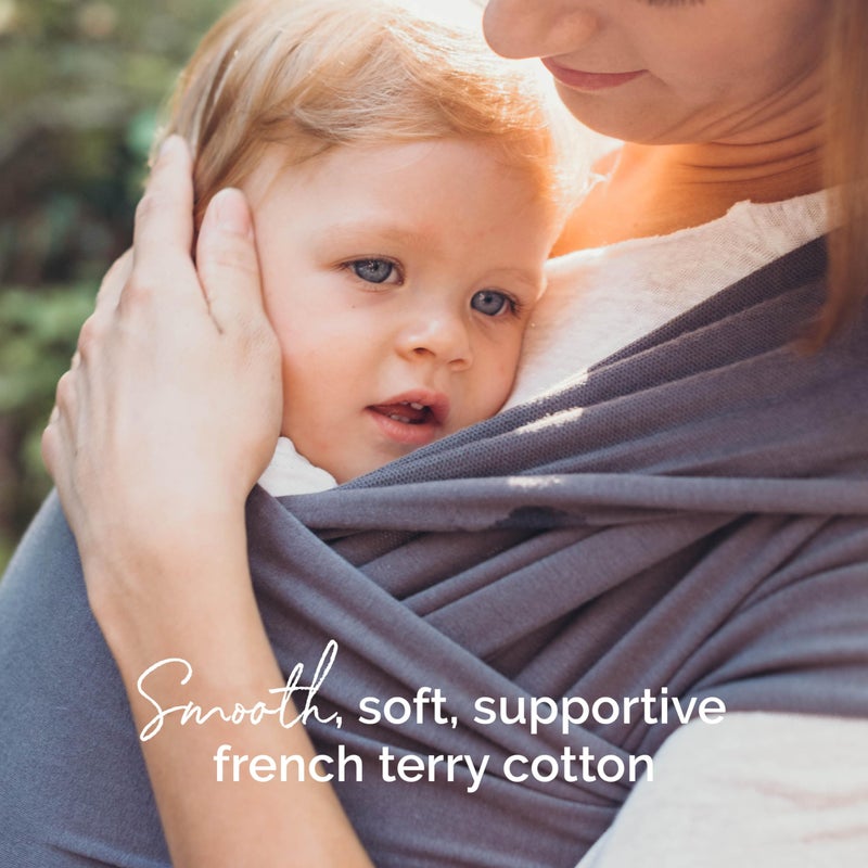 بوبا Boba Baby Wrap Carrier - Original Baby Carrier Wrap Sling for Newborns - Baby Wearing Essentials - Newborn Wrap Swaddle Holder, Newborn to Toddler Infant Sling (Organic Dark Grey) - Image 4