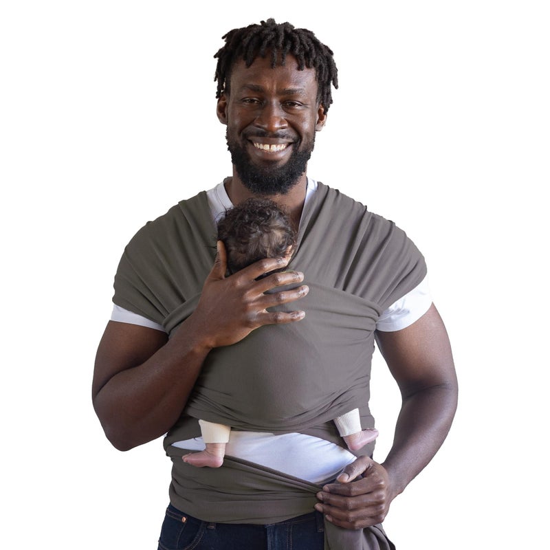 بوبا Boba Baby Wrap Carrier - Original Baby Carrier Wrap Sling for Newborns - Baby Wearing Essentials - Newborn Wrap Swaddle Holder, Newborn to Toddler Infant Sling (Organic Dark Grey) - Image 1