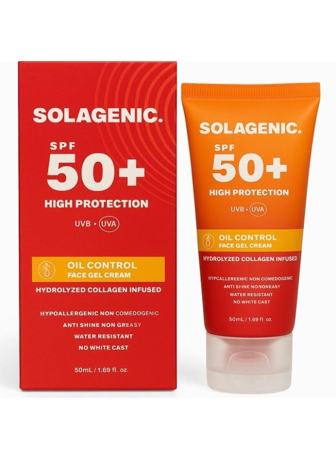 SOLAGENIC. FACE GEL CREAM 50+ SPF OIL CONTROL 50ML - Image 1